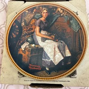 Norman Rockwell “Dreaming in the Attic” Portrait on Edwin R. Knowles Plate